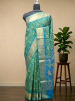 Traditional Green Semi Silk Saree