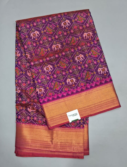 Purple Semi Silk Saree