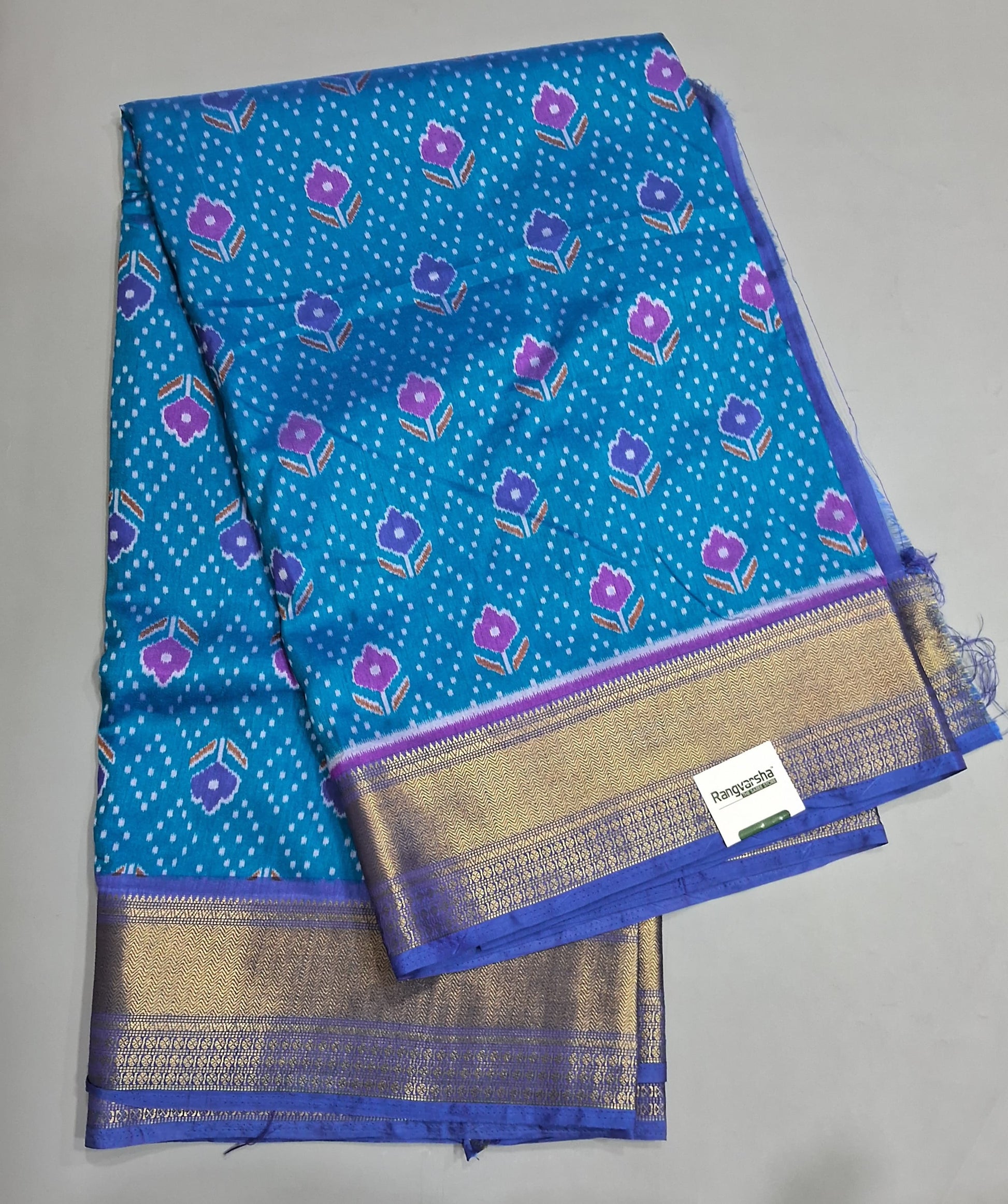 Royal Blue Semi Silk Saree