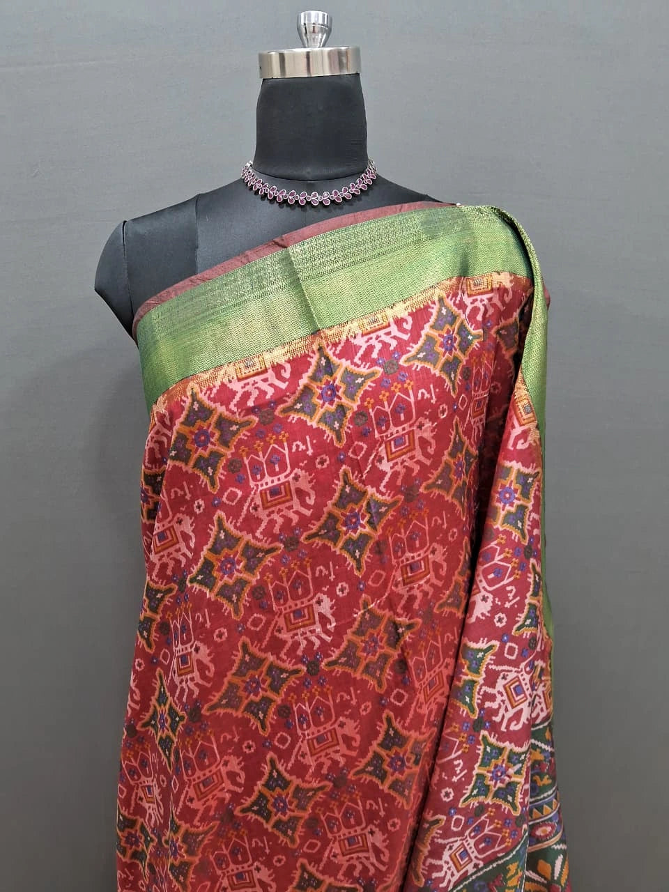 Elegant Red Semi Silk Saree 