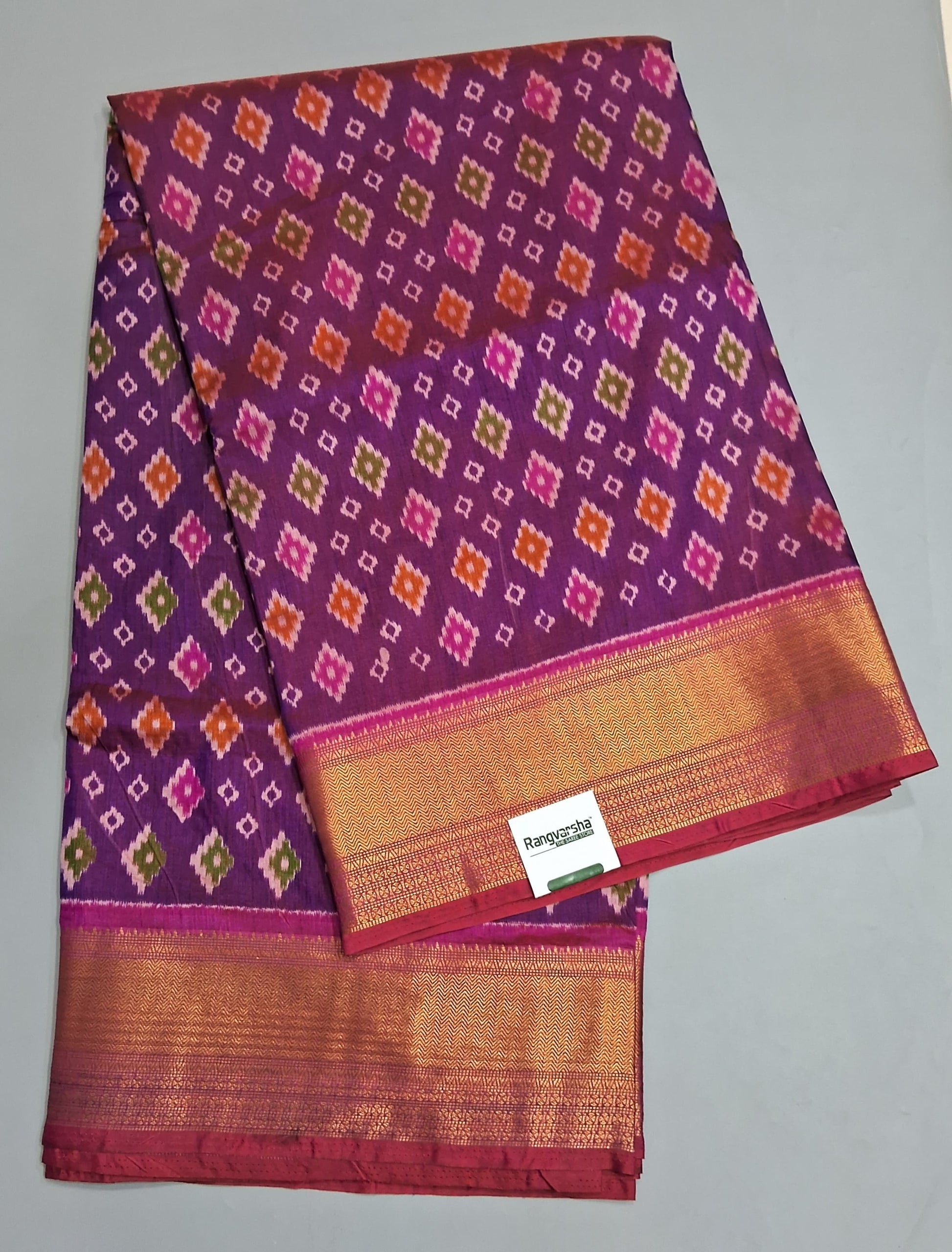 Purple Semi Silk Saree