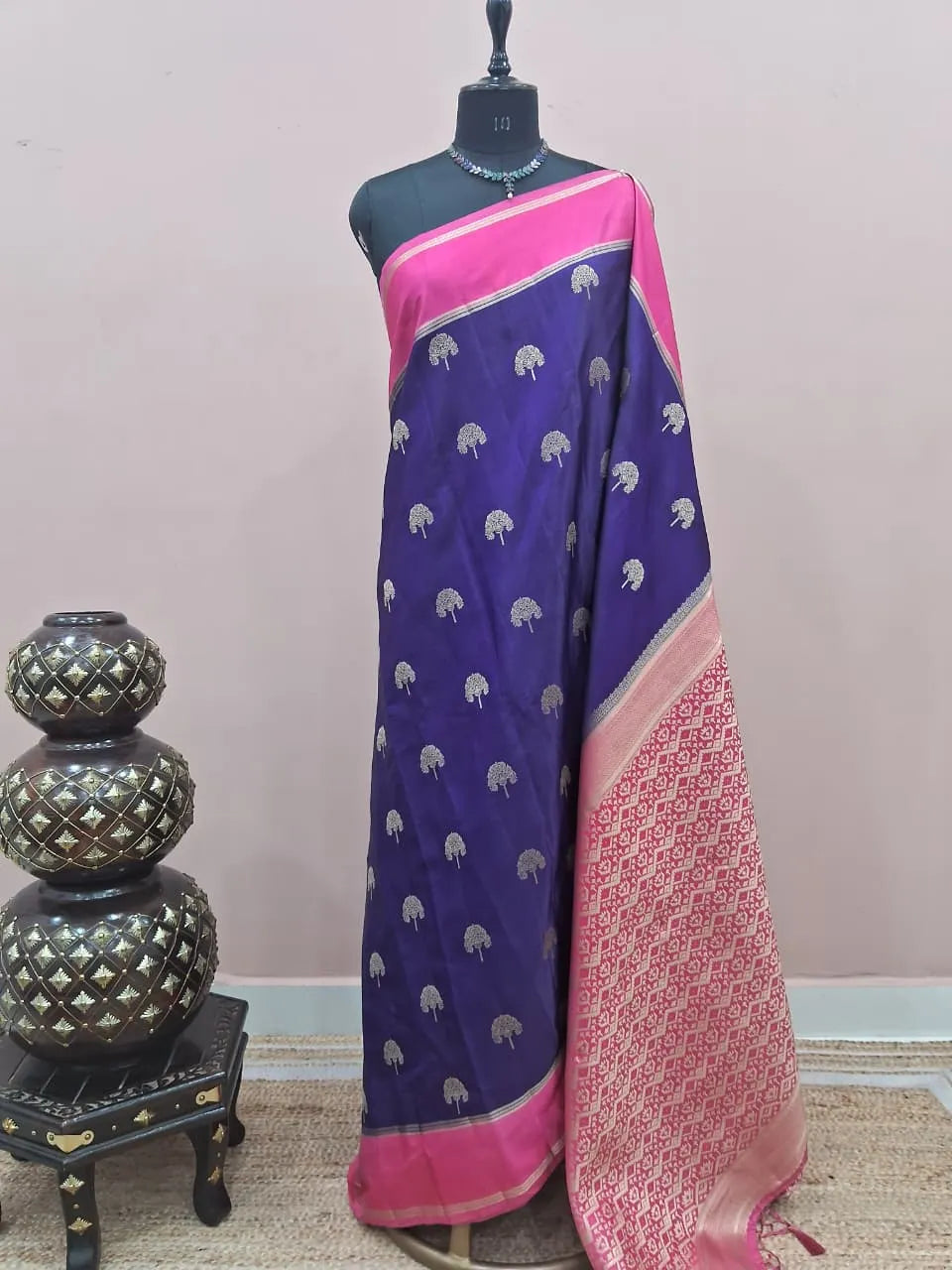 Purple Raw Silk Saree 