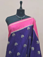Purple Raw Silk Saree  1