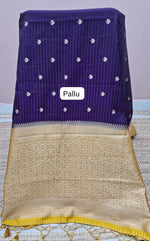 Purple Raw Silk Saree pallu