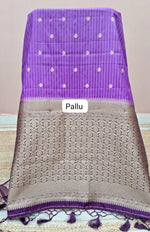 Lavender Raw Silk Saree pallu
