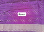 Lavender Raw Silk Saree blouse