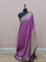 Onion Pink Raw Silk Saree 