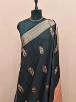 Black Raw Silk Saree 1
