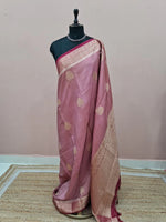 Onion Pink Raw Silk Saree 