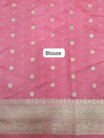 Rani Pink Raw Silk Saree blouse