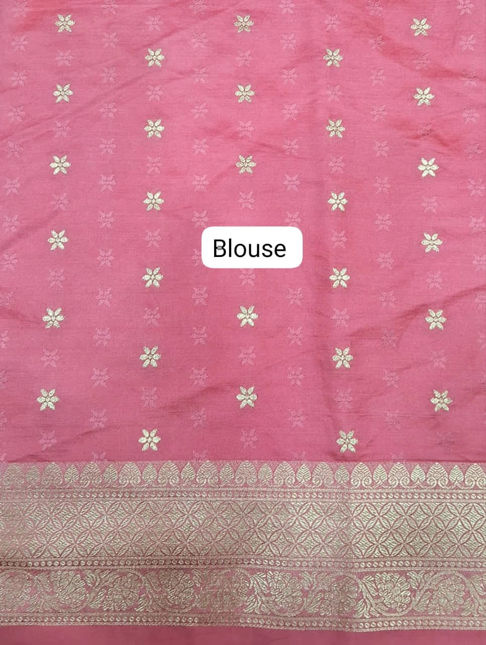 Rani Pink Raw Silk Saree blouse