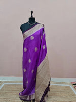 Purple Raw Silk Saree 