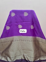 Purple Raw Silk Saree pallu