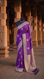 Purple Raw Silk Saree 