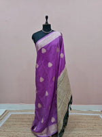 Lavender Raw Silk Saree 