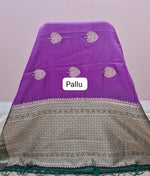 Lavender Raw Silk Saree pallu
