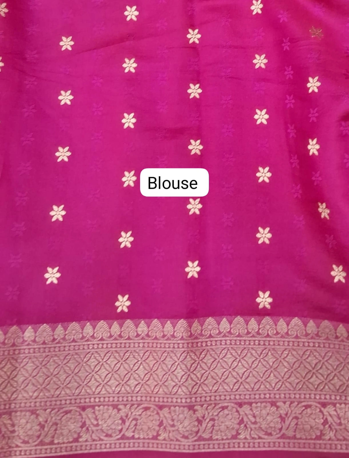 Royal Blue Raw Silk Saree blouse