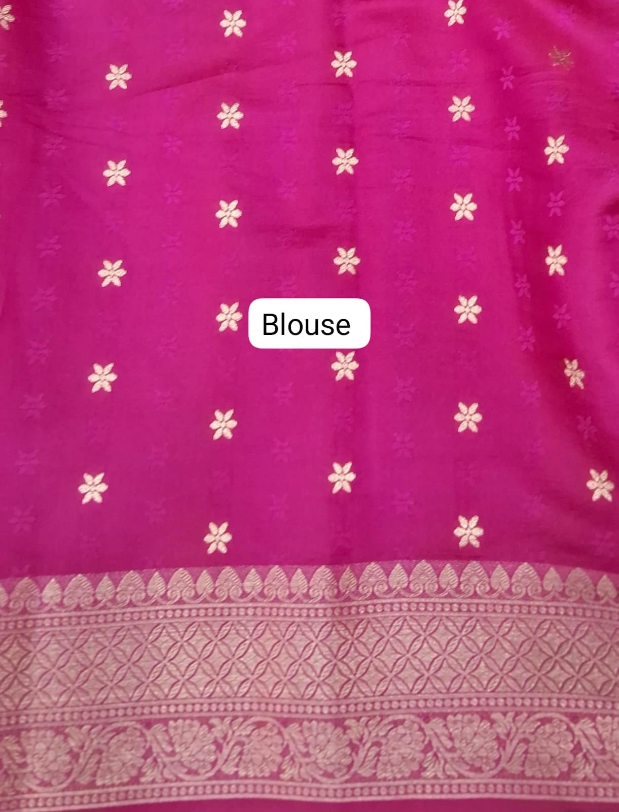 Royal Blue Raw Silk Saree blouse