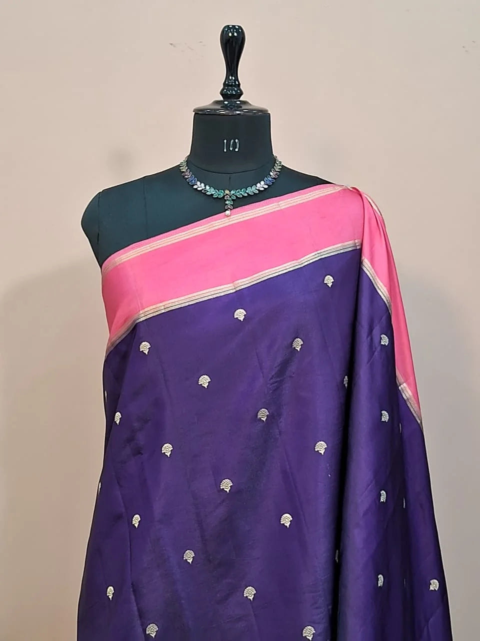 Purple Raw Silk Saree 1