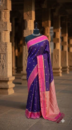 Purple Raw Silk Saree 
