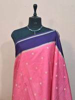 Pink Raw Silk Saree 1