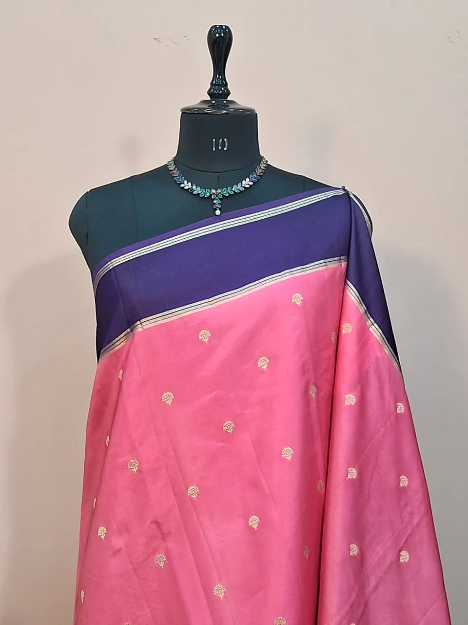 Pink Raw Silk Saree 1