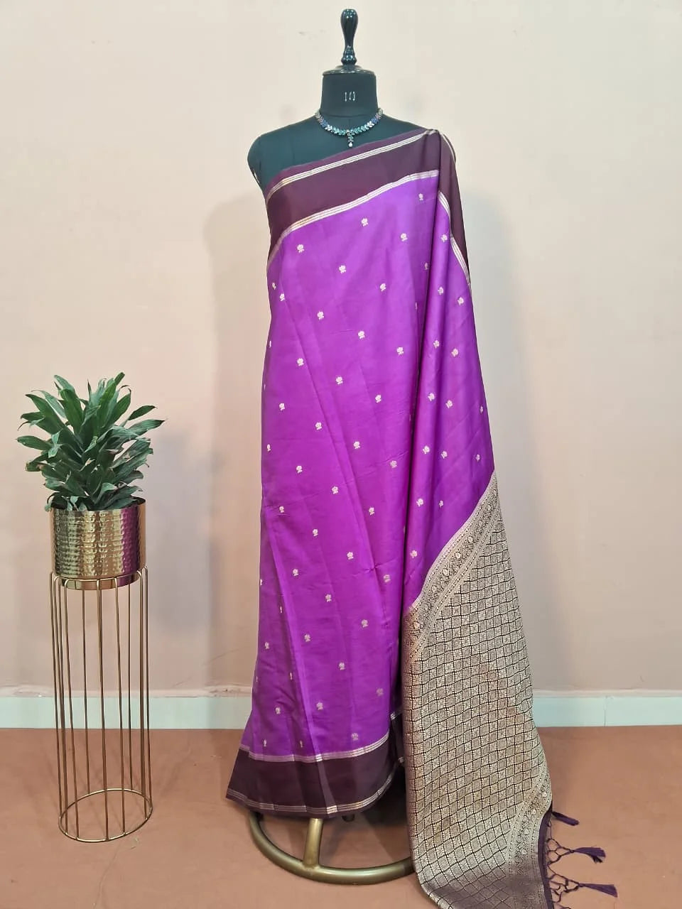 Purple Raw Silk Saree 