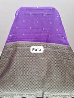 Purple Raw Silk Saree pallu