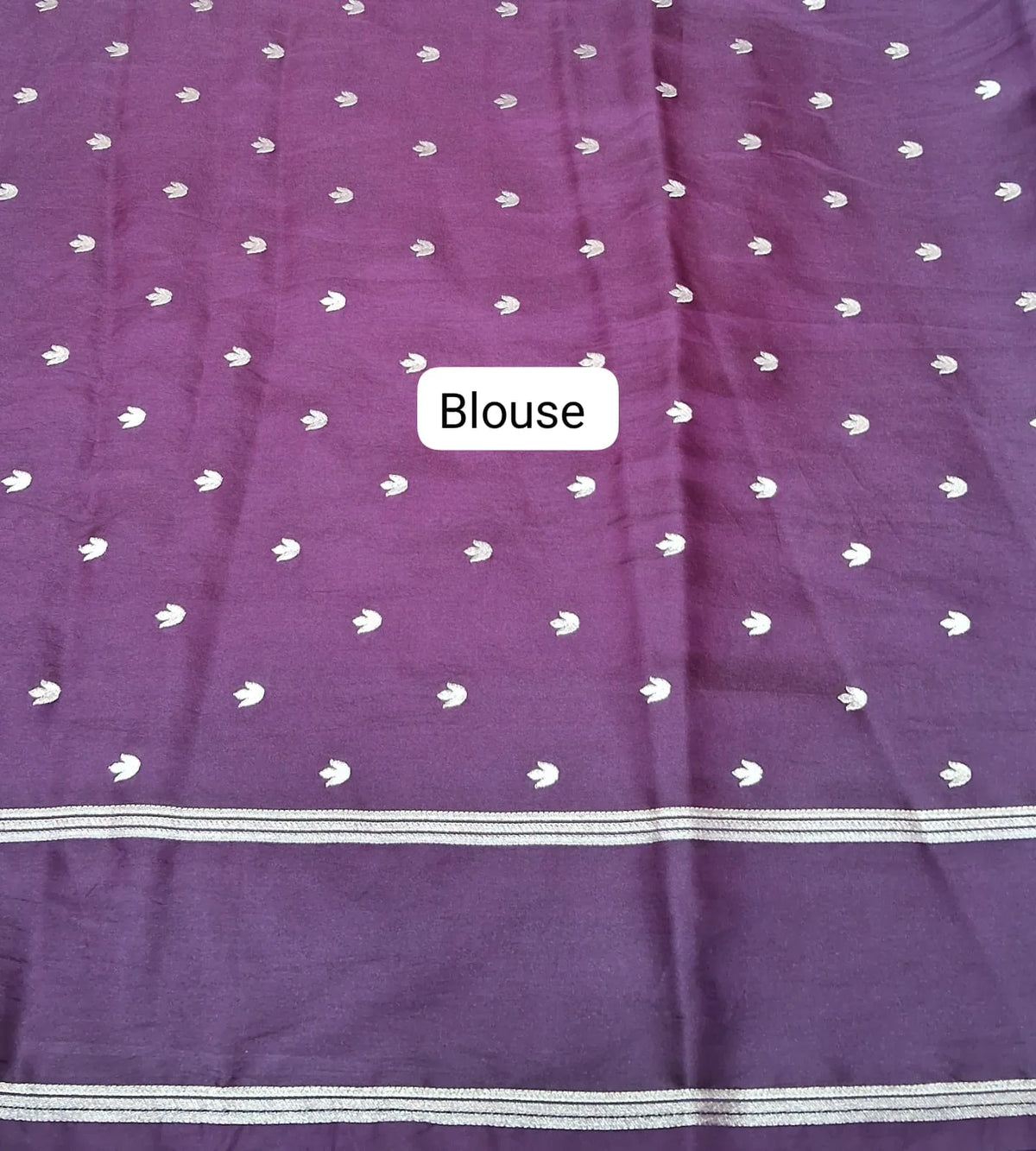 Purple Raw Silk Saree blouse