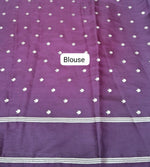 Purple Raw Silk Saree blouse
