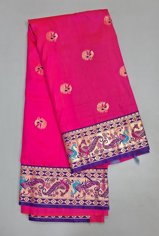 Rani Pink Banaras Saree 