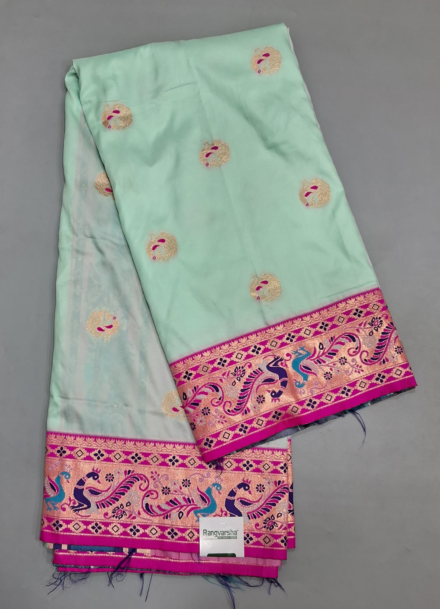 Mist Blue Banaras Saree