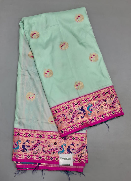 Mist Blue Banaras Saree