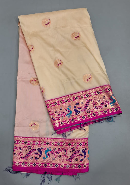 Beige Banaras Saree