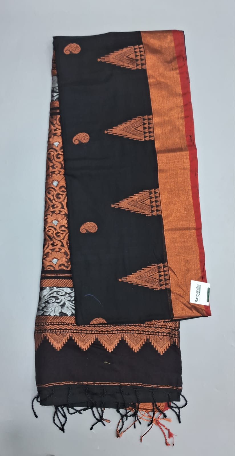 Black Khadhi Silk Saree