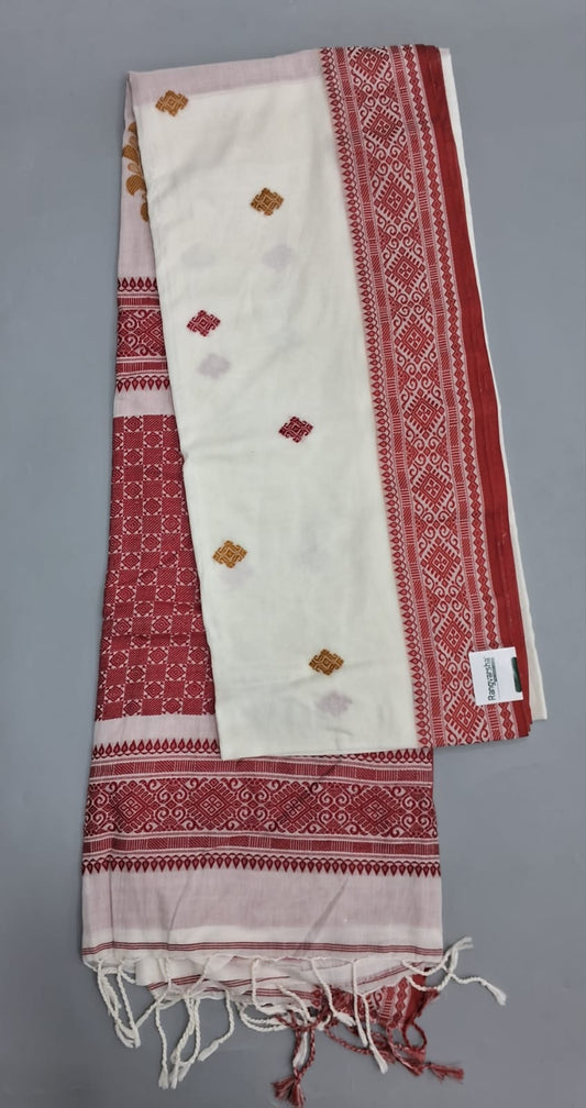 White Khadhi Silk Saree