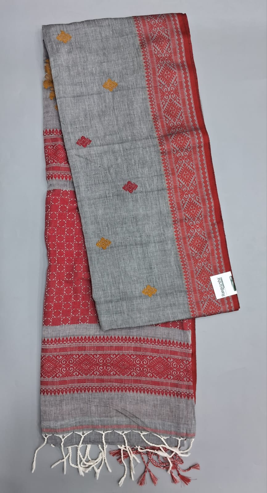 Grey Khadhi Silk Saree 