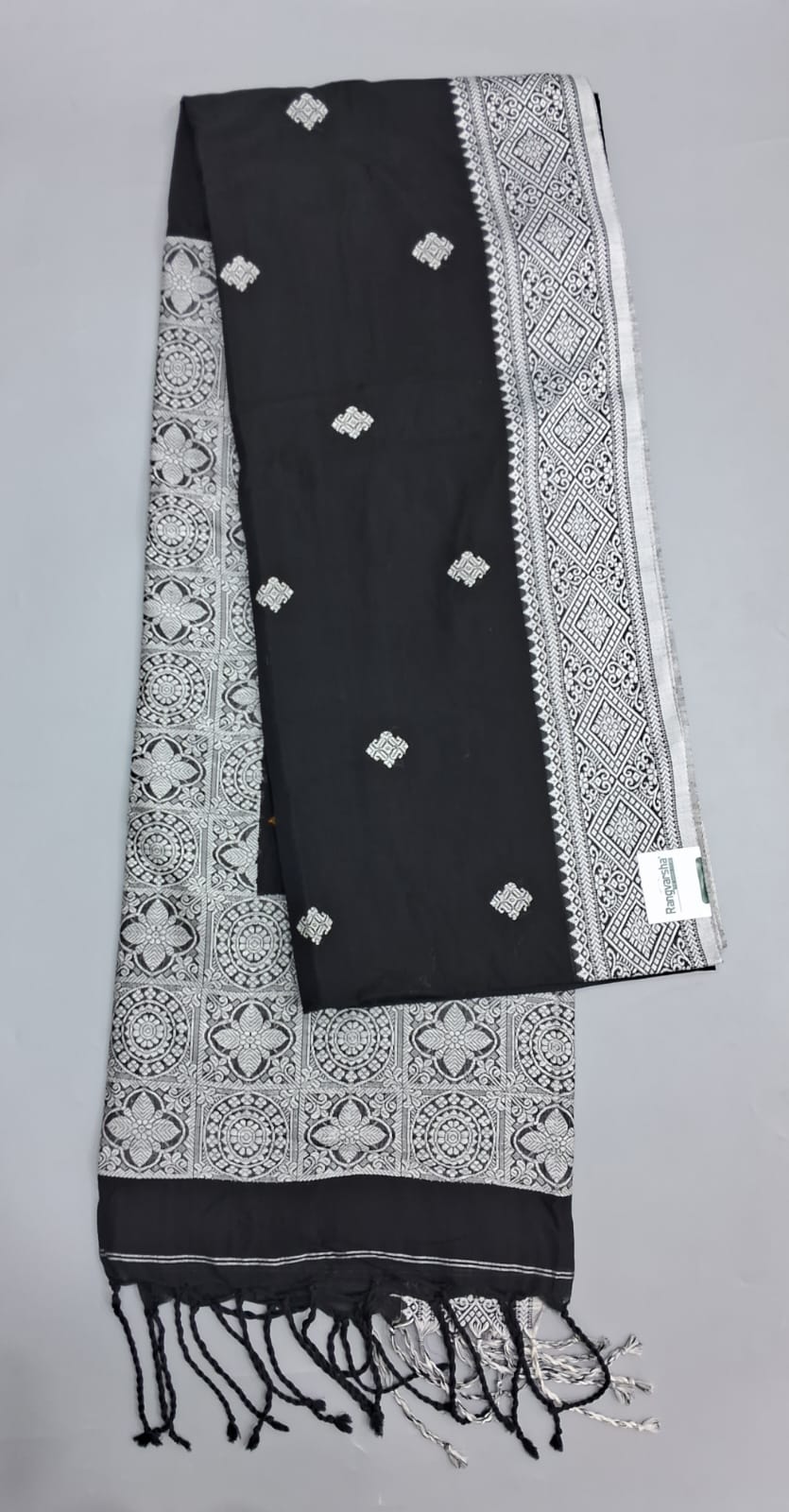 Black Khadhi Silk Saree