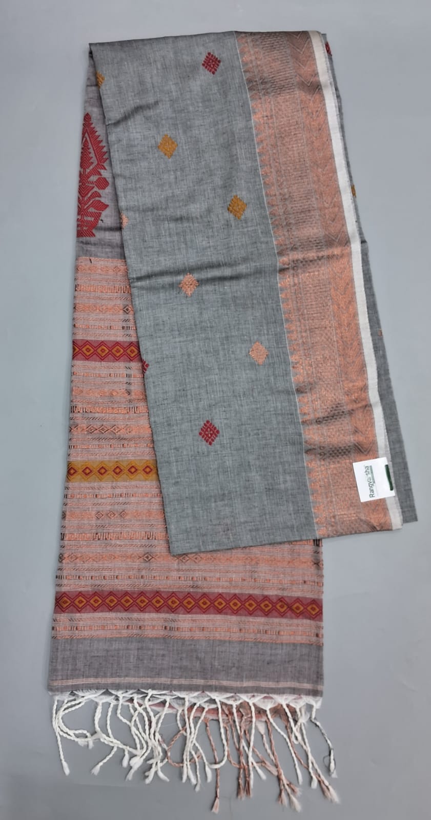 Grey Khadhi Silk Saree 