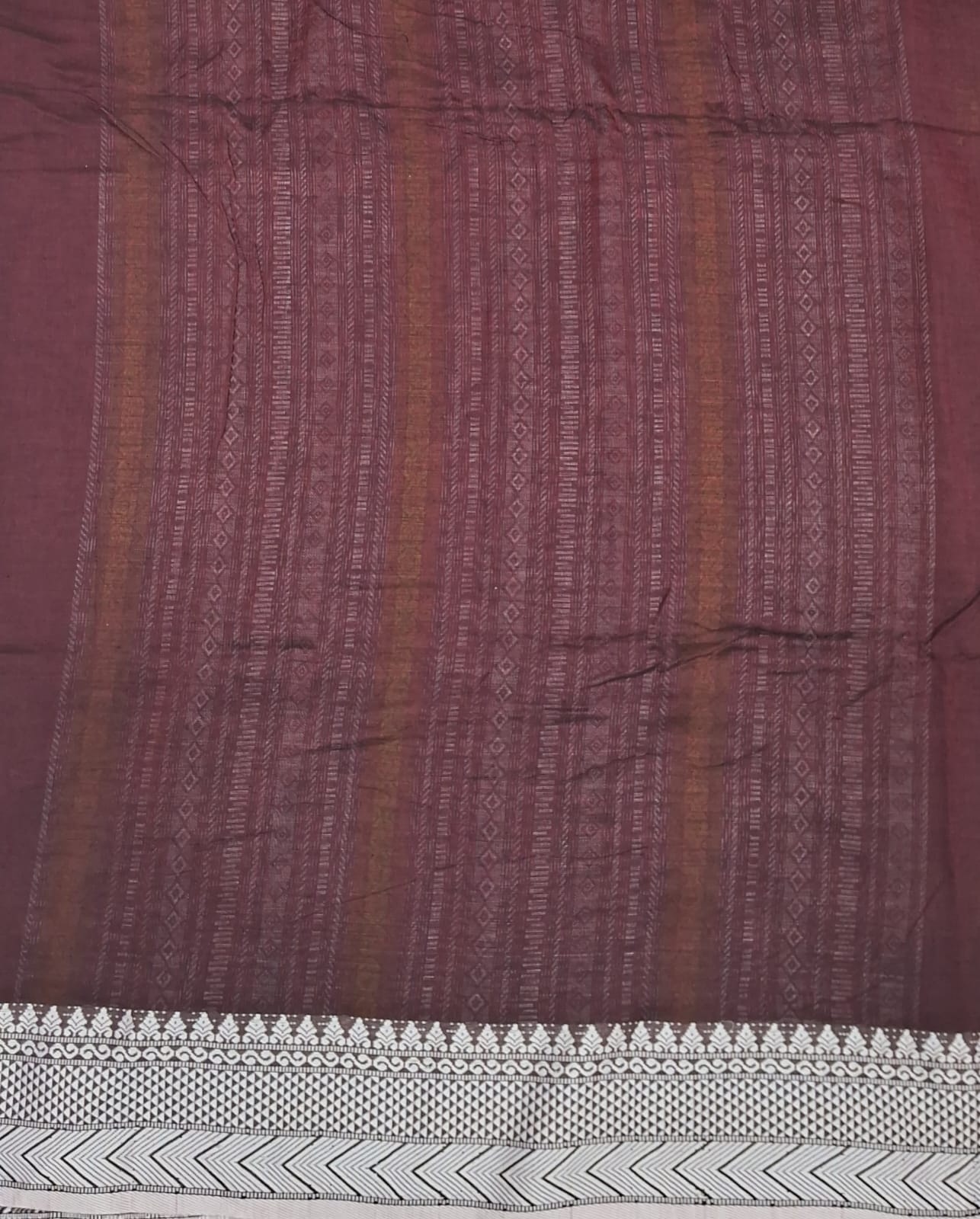 Wine Khadhi Silk Saree