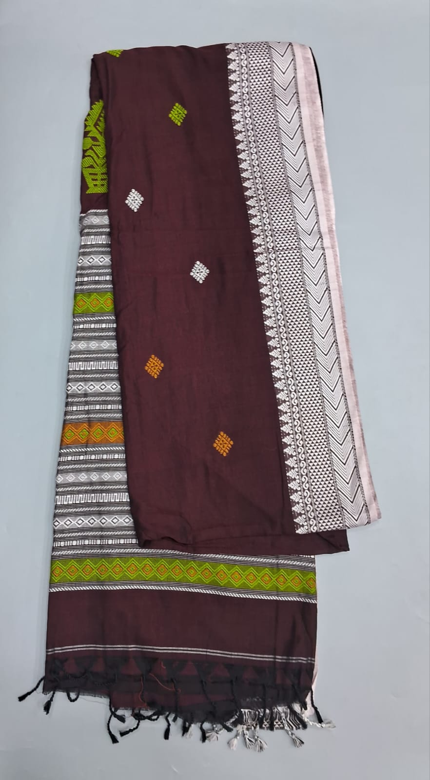 Wine Khadhi Silk Saree