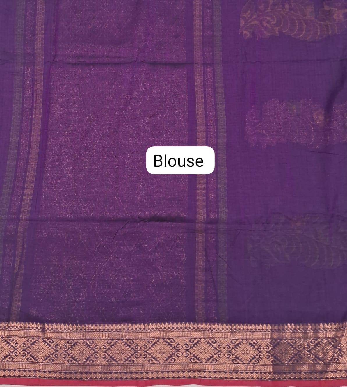 Purple Khadhi Silk Saree Bouse