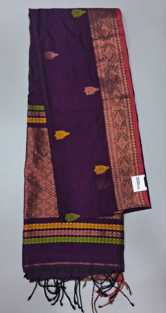 Purple Khadhi Silk Saree