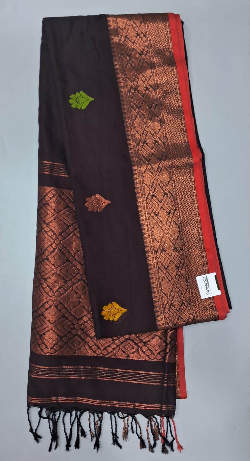 Black Khadhi Silk Saree