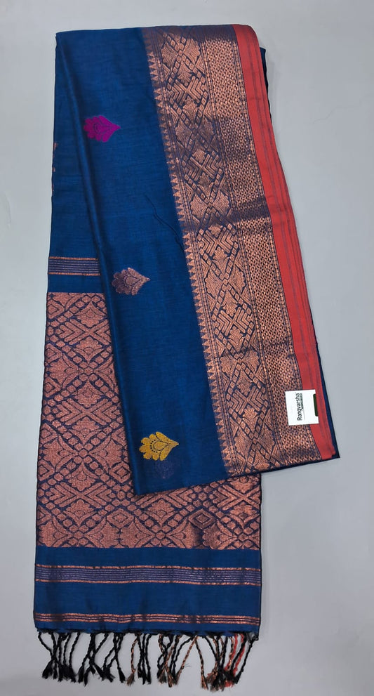 Royal Blue Khadhi Silk Saree