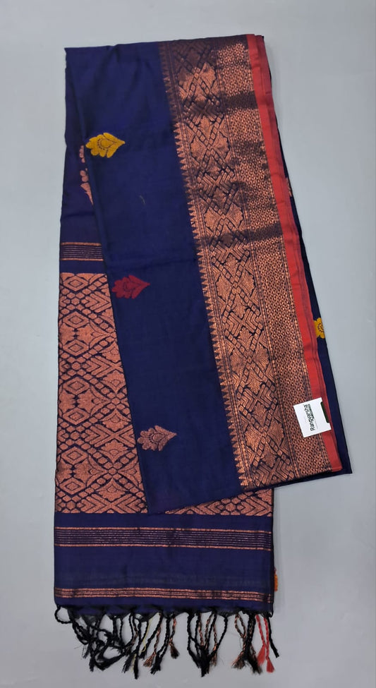 Royal Blue Khadhi Silk Saree