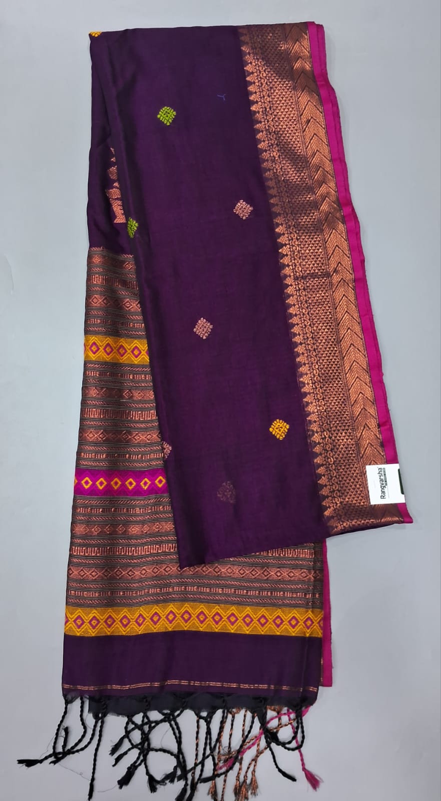 Purple Khadhi Silk Saree