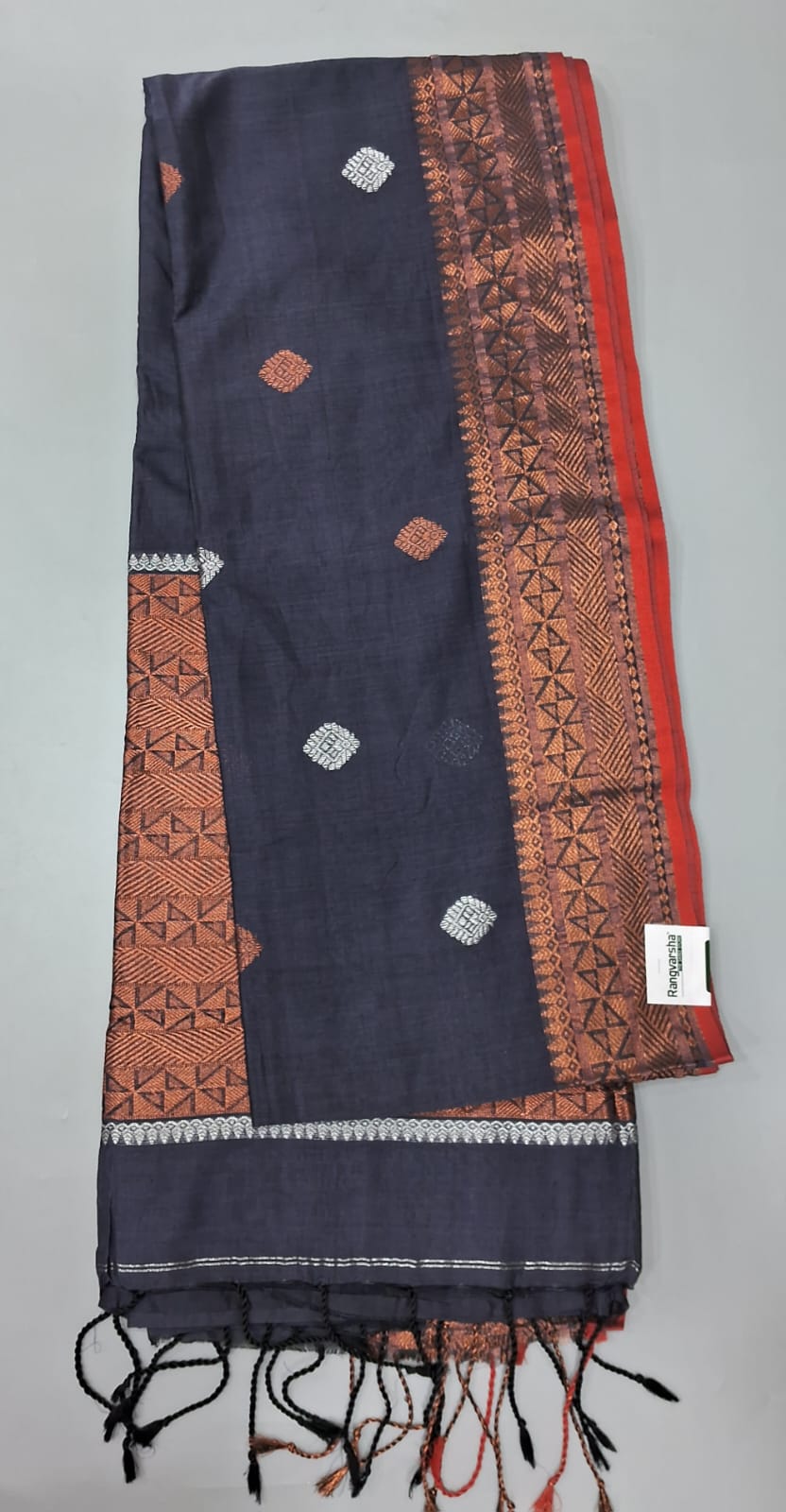 Elephant Grey Khadhi Silk Saree