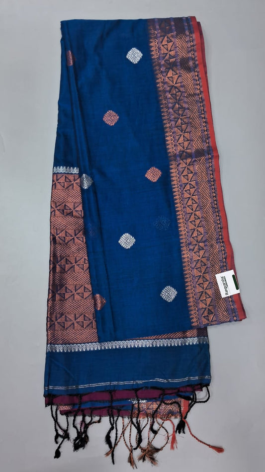 Royal Blue Khadhi Silk Saree