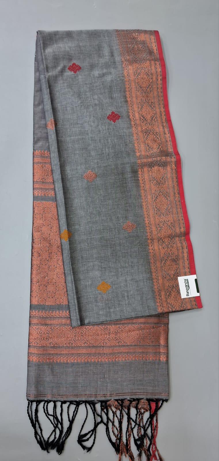 Grey Khadhi Silk Saree 